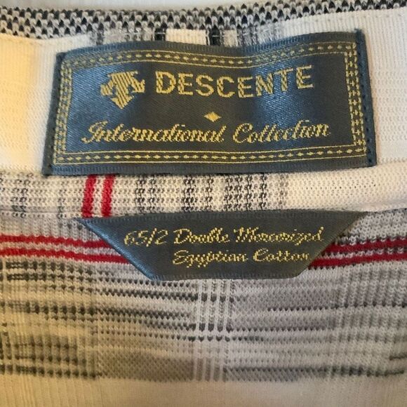 Pre Owned Men’s Descente Short Sleeve Polo Egyptian Cotton Sz Lg Casual Comfort - Picture 12 of 13